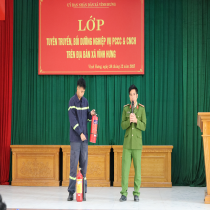 XÃ VĨNH HƯNG TỔ CHỨC LỚP TUYÊN TRUYỀN, BỒI DƯỠNG NGHIỆP VỤ PHÒNG CHÁY, CHỮA CHÁY VÀ CỨU NẠN, CỨU HỘ